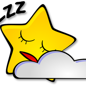Billed af sovende stjerne på en sky