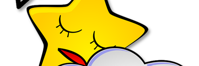 Billed af sovende stjerne på en sky