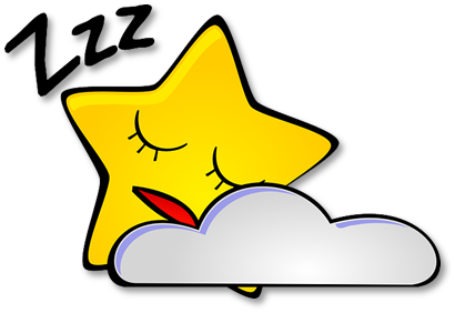 Billed af sovende stjerne på en sky